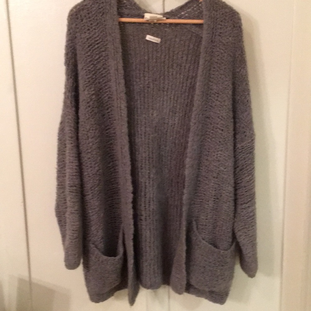 Pure DKNY women’s long grey cardigan